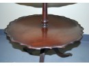1920's Mahogany 3-tier Side Table With Claw Feet