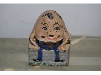 Small Late 1800 Early 1900 Cast Iron Humpty Dumpty Figure Or Paperweight