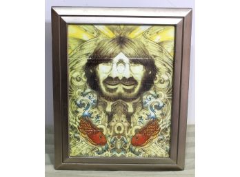 John Lennon Psychedelic Print In Frame
