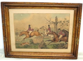 Late 1800s Framed Henry Thomas Alken Hunting Print #1