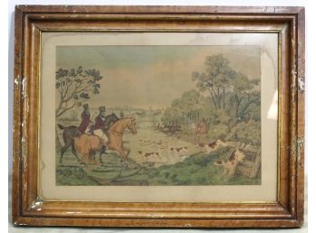 Late 1800's Framed Henry Thomas Alken Hunting Print #2