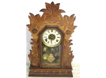 Early 1900's Gilbert (Winsted, Conn.) 'Laurel No. 4' Gingerbread Clock