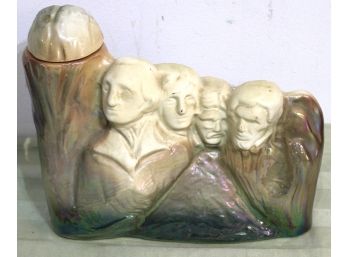 1969 J. W. Dant (Burbon) Ceramic Mount Rushmore Decasnter