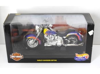 NIB 1/10 Scale Hot Wheels Harley Davidson Diecast Motorcycle