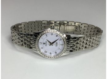 Fabulous Brand New $750 Ladies CROTON Diamond Collection Watch - White Face - Genuine Diamonds - NICE !