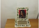 2 Floral Ceramic Picture Frames 8' X 10' With 1 Michael Jackson Photo