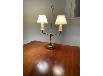 Brass Lamp Dual Candle Style Light 16x22in Elegant