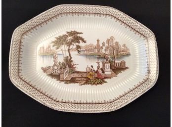 Antique Ironstone Platter William Adams & Sons Antoinette Made In England