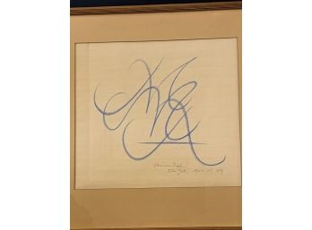 Famous Calligrapher Hermann Zapf Signed And Dated 1969