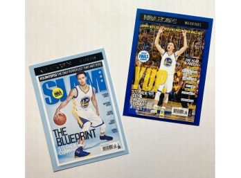 Stephen Curry '20-21 & '21-22 NBAHoops SLAM Magazine Insert Cards (2)