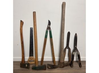 Lot Of Various Yard Tools And Axes