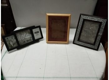 Beautiful Assorted Picture Frames,two 8 1/2 And One Three Picture Frame  EMT/C3