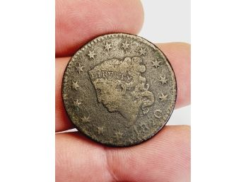 1820 Large Cent  ( Small Date ) 205 Years Old