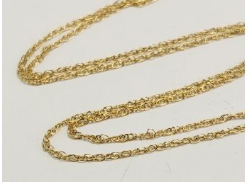 Delicate 14k Yellow Gold Chain Link Necklace