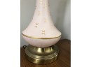 Mid Century Pink And Gold Table Lamp