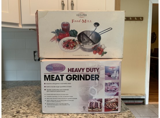 Cabela's Heavy Duty Meat Grinder And Cuisipro Food Mill