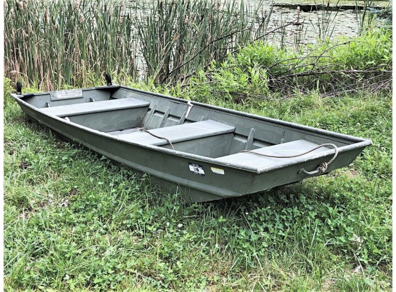 Flat Bottom Aluminum Boat  (Pickup Friday 8/2)
