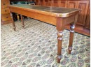 Antique English Leather Top Console - AS IS