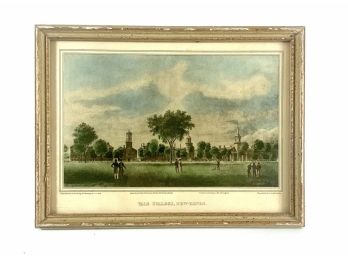 Framed - Yale College - New Haven - Aquatint Etching - Annin Smith Litho Co. Boston