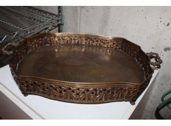 Bronze Tray With Etching