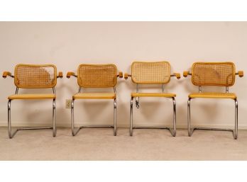 Four Breuer Style Armchairs
