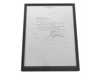 Ferdinand E. Marcos Typed Letter On Malacanan Palace Stationary Signed July 3, 1970 With COA