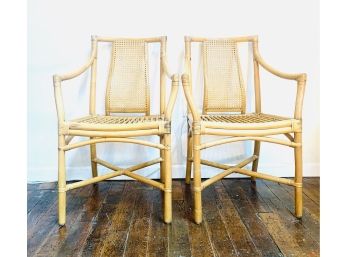Pair Of Mid Century Bamboo Chairs