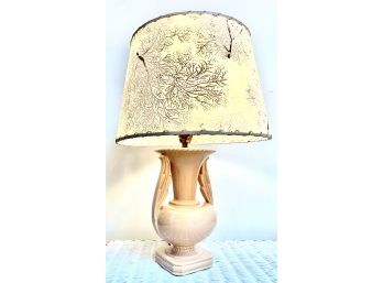 Vintage Vase Lamp With Stunning Mid Century Shade