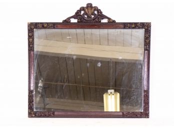 Vintage Mirror With Molded Wood Frame