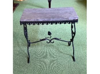 Iron Table W/Marble Top