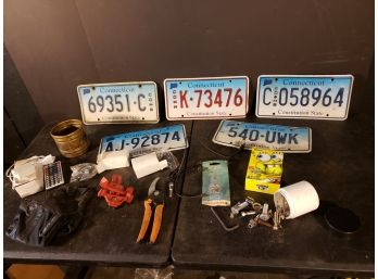 Lot Of CT License Plates And Other Pieces
