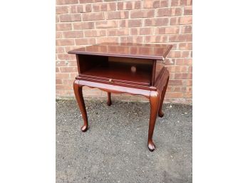 Mahogany Table With Pull Out Shelf