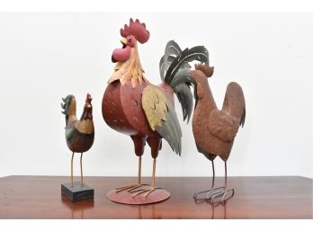 Decorative Rooster Décor Lot 4