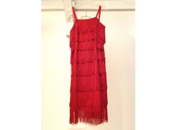 Red 1920s Flapper-inspired Dress - S