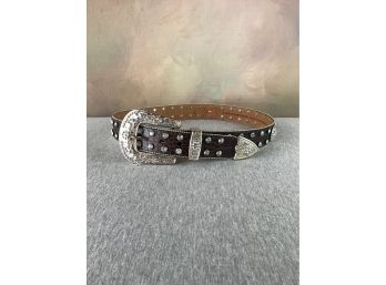 Silver And Leather Belt