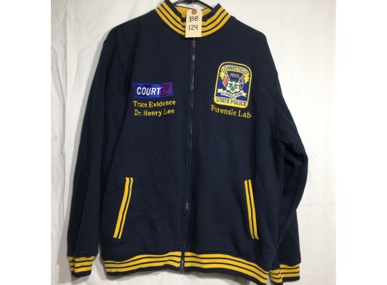BB-124 VERY RARE FIND - Court Tv - Dr. Henry Lee Forensic Lab Trace Evidence Jacket - OWNED BY DR. HENRY LEE