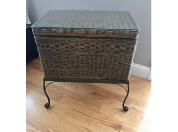 Well Made Wicker Storage Table