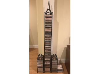 Unique 3 Tiered Metal Cd Music Rack Loaded With CD's!!