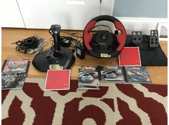 Lot Of Computer Gaming Devices And Games