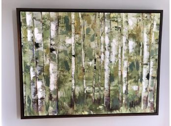 Colorful Birch Tree Print On Canvas
