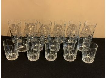 Vintage Dimpled Glassware & Libby Tumblers