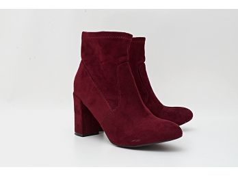 Steve Madden Burgundy Ankle Booties, Size 7.5