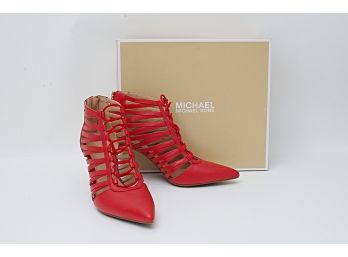 NEW Michael Kors 'Clarissa' Red Leather Pump, Size 7