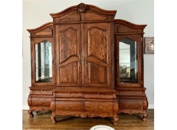 Stunning Large  3 Pc Wall Unit ~ Armoire & 2 Lighted Cabinets ~ Professional Mover Required VERY HEAVY