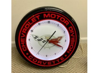 Awesome 50th Anniversary Corvette Wall Clock  ~ Very Cool ~