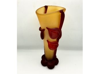 Beautiful Art Glass Vase  ~ Tommie Rush ~