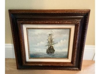 Oil Painting Ship Signed By Ambrace??