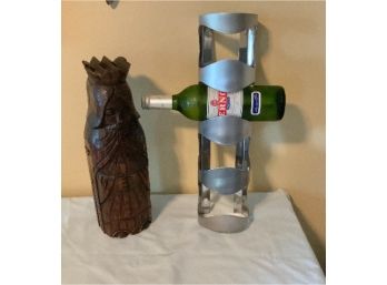 Metal Wine Rack  & Wood Wine Box