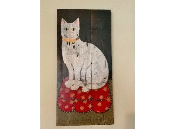 Country Kitty On Wood