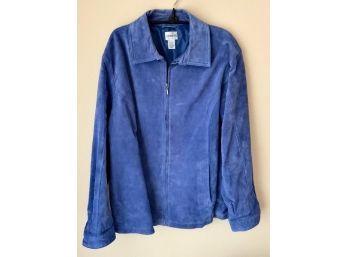 Blue Suede Chico's Jacket ~ Size 3 ~
